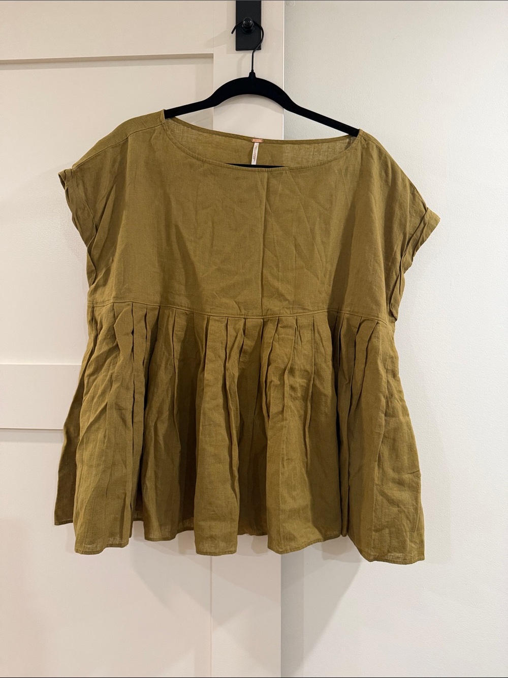 Free People Peplum Linen Top